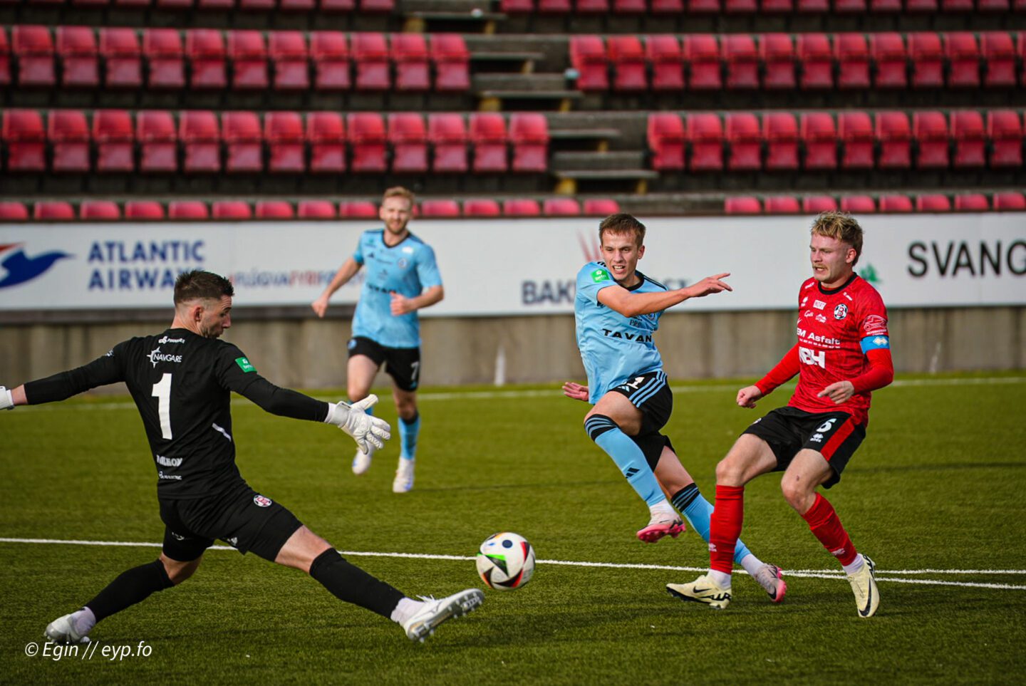 Goalkeeper making save